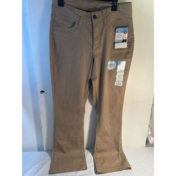 Lee Riders khaki pants slender stretch mid-rise bootcut size 12m new rn#130273 - Picture 3 of 9